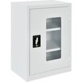 Global Equipment Clear View Wall Storage Cabinet Assembled 18"W x 12"D x 26"H Off White 269875CV-WH